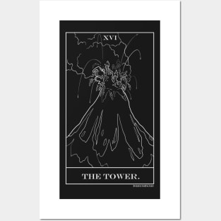 Tower Dinosaur Volcano Tarot Posters and Art